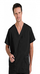 Stretchable Scrub set 5 pocket solid unisex cargo with pencil pocket top half sleeve (2 pkt top, 2 pkt pant) 1 cargo pkt 1 back pkt in 35% Cotton 63% Polyester 2% Spandex