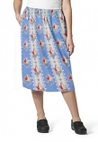 Cargo pockets ladies skirt in Red And Peach Tulip Print 