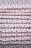 Pink and Black flower Print Loose Fabric Width 64 Inch (52% Polyester & 48  Cotton ) Per Meter