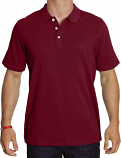 Unisex polo solid t-shirt  52 perc polyester 48 perc cotton